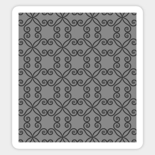 Grey pattern spiral design Sticker